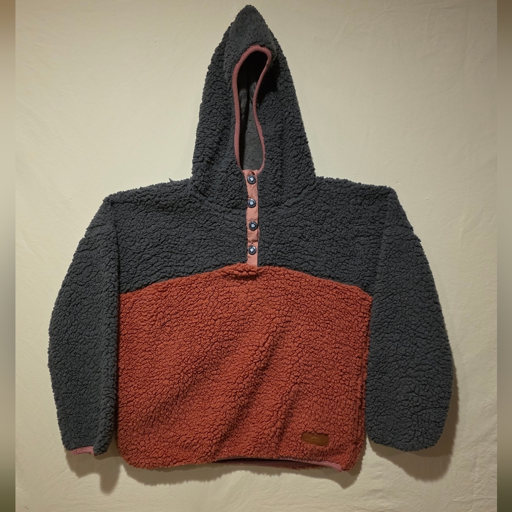 Simply Southern Charcoal and Rust Sherpa Hoodie